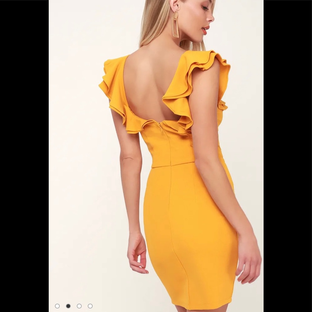 Lulus dance floor diva ruffled bodycon dress